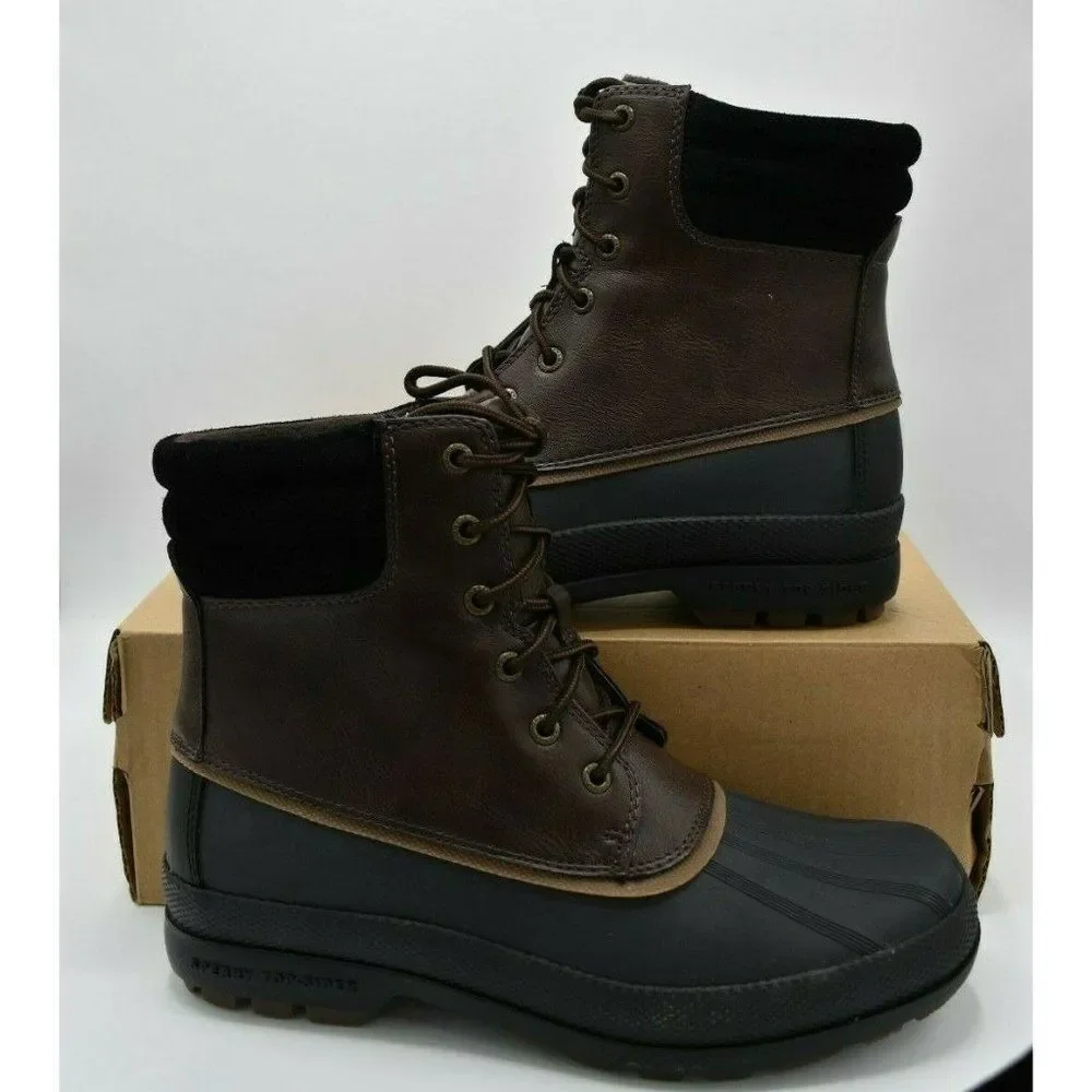 Sperry Mens Size‎ 8 M Cold Bay Brown Black Duck Boots STS19550